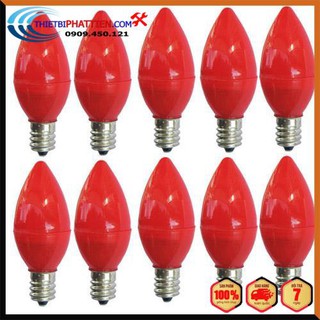 FREESHIP Bộ 10 Bóng Led Trái ớt, Cà Na Trang Trí, Đèn Thờ Full 3 Màu Trắng - Đỏ - Vàng - Xanh
