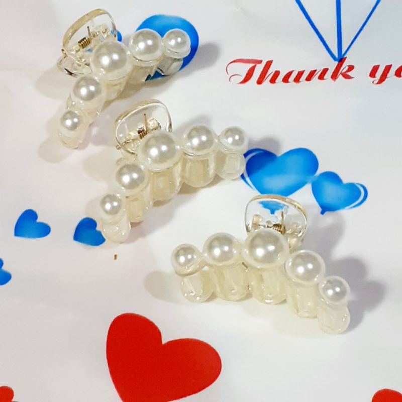 Kẹp nửa tóc đính hạt siêu xinh 4.5cm (Ảnh thật)