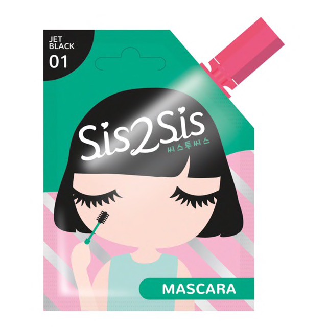 Mascara Dạng Gói SIS2SIS Volumizing Jet Black 01 - Thái Lan 2g