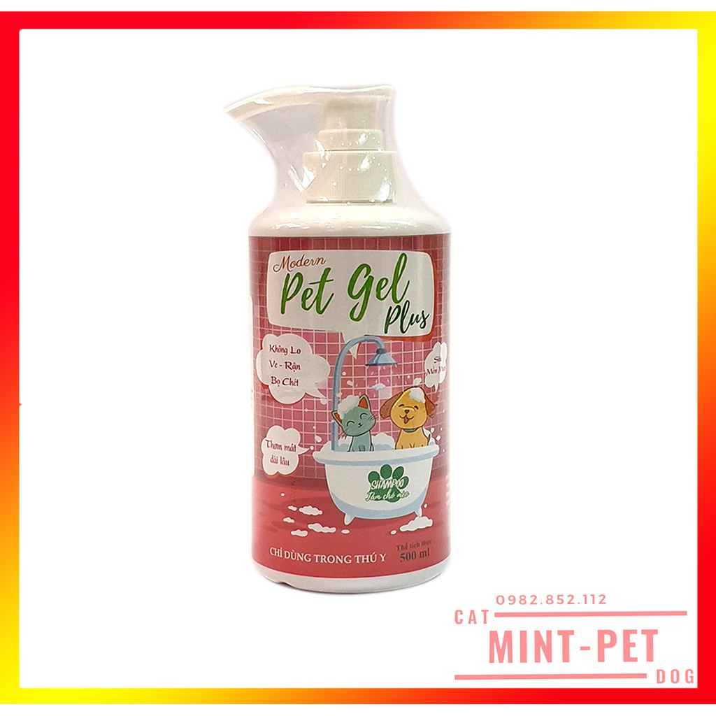 Sữa Tắm Diệt Ve Rận Bọ Chét Chó Mèo Modern Pet Gel PLUS 500 ml Giá Rẻ #MintPet