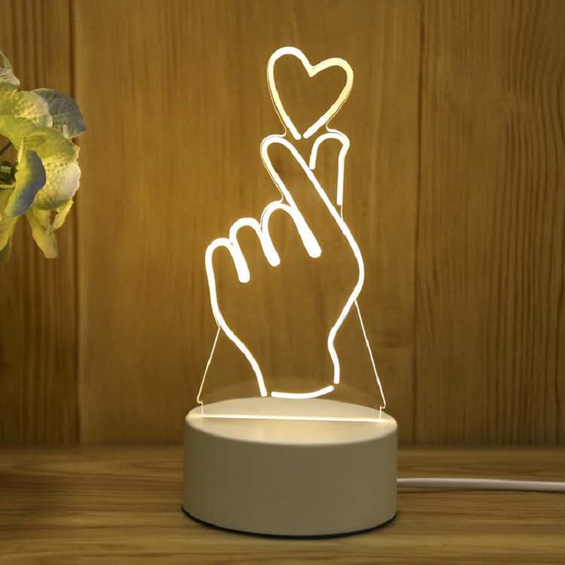Đèn Ngủ Để Bàn , Đèn Ngủ 3D Decor Đèn Phòng Ngủ 3 Màu Xinh Xắn
