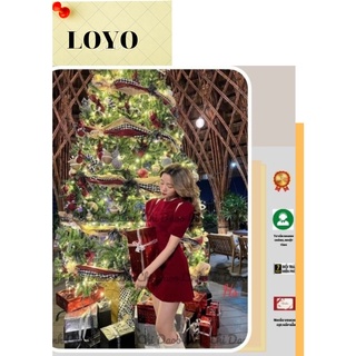 Váy nhung body khoét vai khuyến rũ LOYO000904