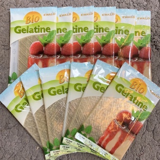 Gelatine lá hữu cơ làm bánh 12 lá Bio Ewald - gelatin lá nhập khẩu Đức
