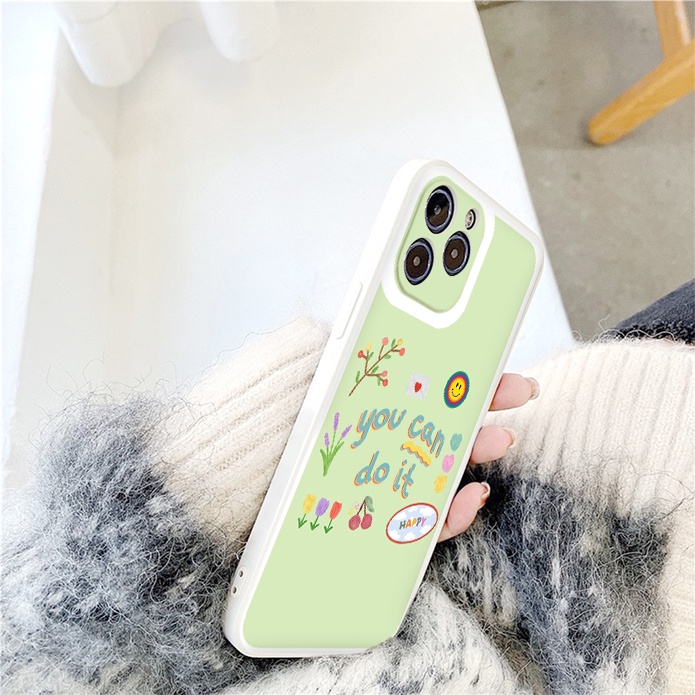 Ốp iphone - Ốp lưng iphone cạnh vuông you can do it dành cho ip 6 đến 14promax - ng204