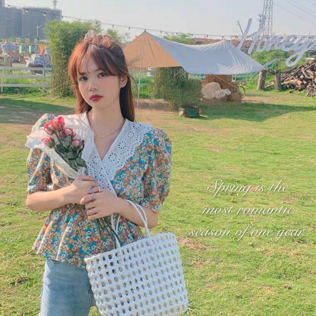 [Sẵn Order] Áo hoa ren Taobao