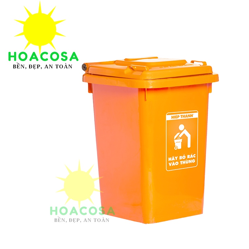 Thùng Rác Công Cộng 60L Loại 1/ Loại 2  Không Bánh Xe Nhựa Hiệp Thành Cứng Cáp, Bền Lâu, Tiện Dụng- Đồ Gia Dụng Hoacosa