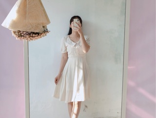 (ẢNH THẬT) VÁY MIDI DÁNG XINH BÁNH BÈO