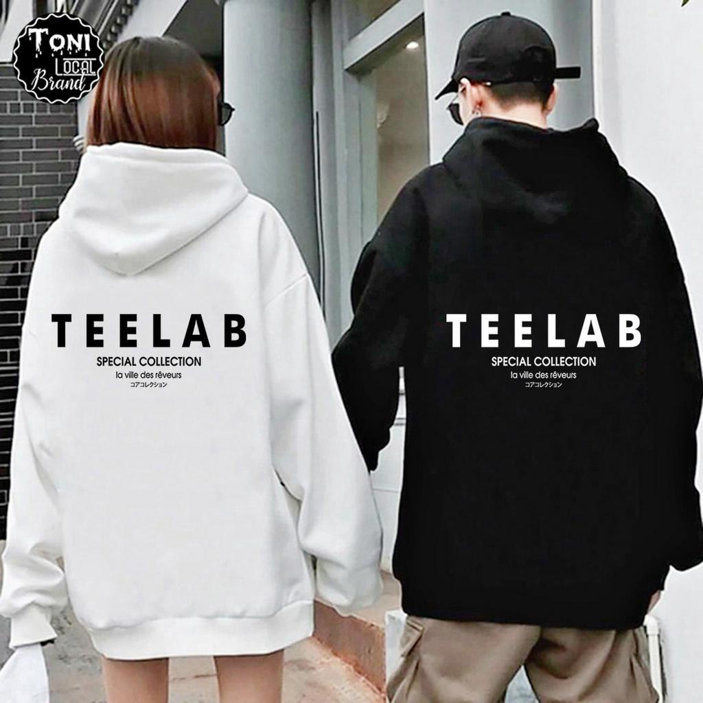 Áo Hoodie Local Brand TEELAB nỉ bông cực dày form rộng Unisex giữ ấm chống nắng