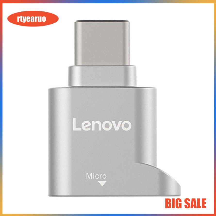 Đầu đọc thẻ USB Type C Lenovo D201 480Mbps hỗ trợ thẻ TF Micro SD OTG