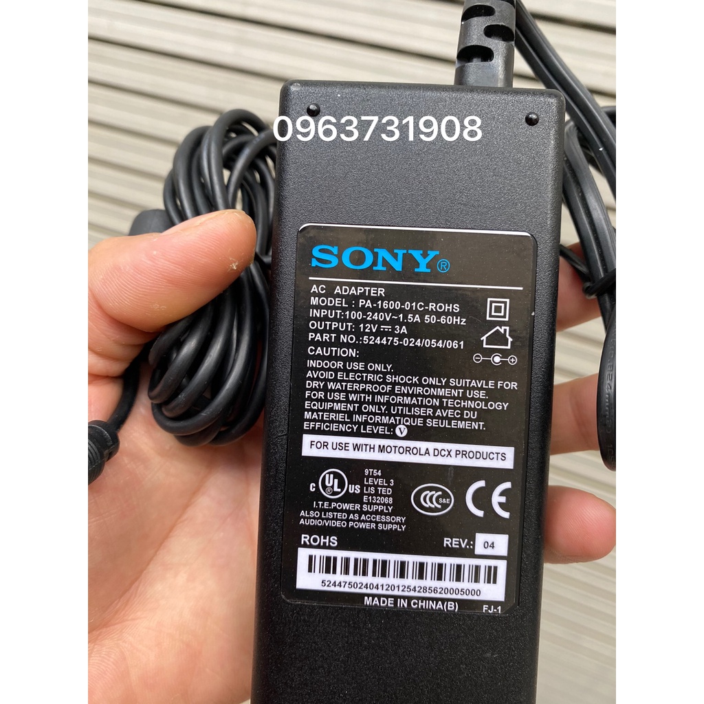 Dây nguồn 12V 3A Sony dùng cho màn hình LCD , đèn led