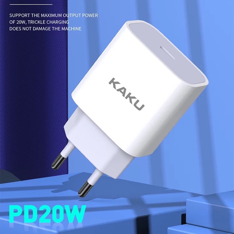 Củ Sạc Nhanh PD 20W -3.0A Chính hãng KAKU Cho iPhone -Type C mã KSC -500