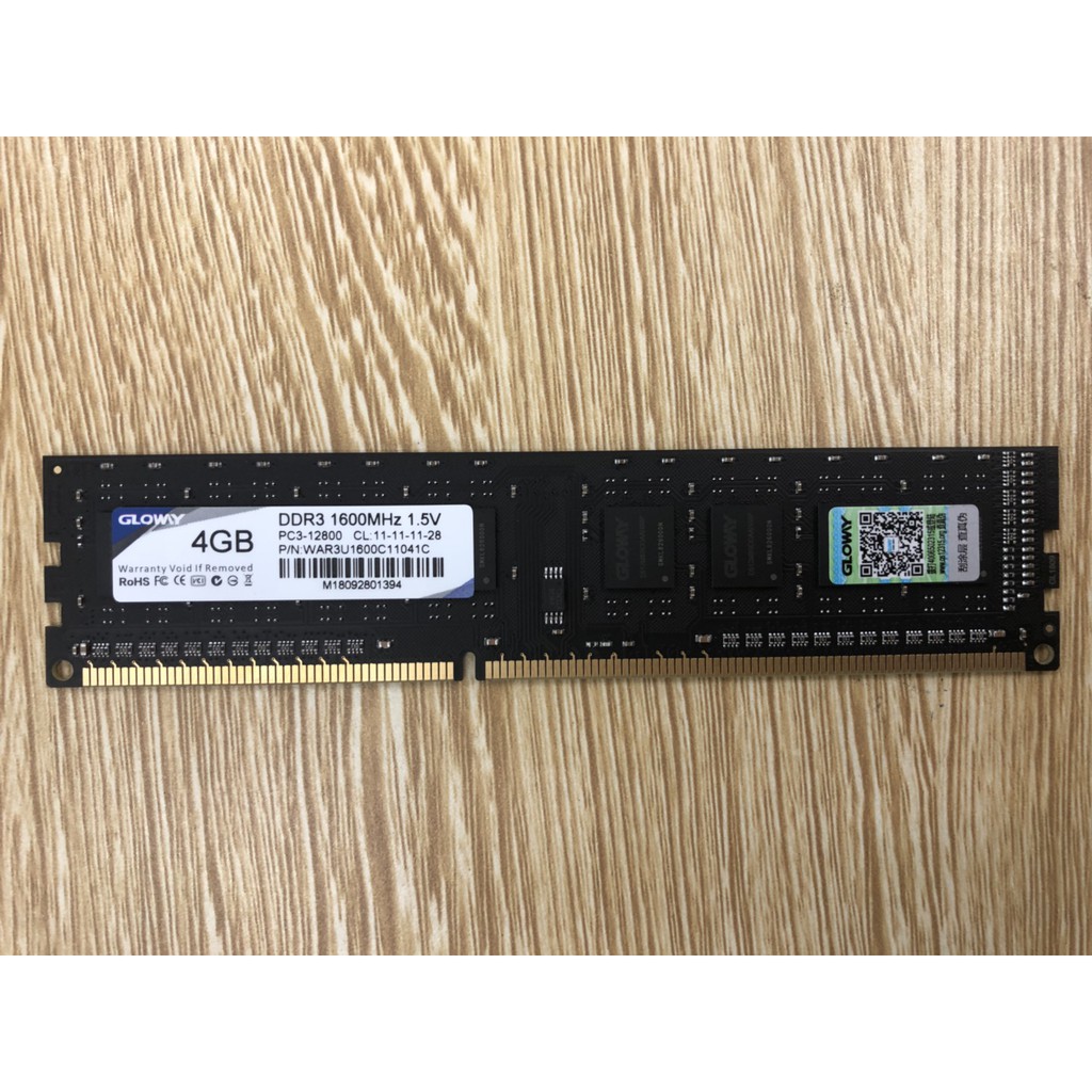 Bộ nhớ RAM PC Gloway DDR3 4GB 1600MHz - Bảo hành chính hãng 5 năm