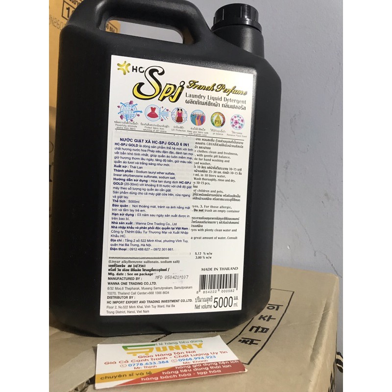 Nước giặt xả SPJ - Nước giặt xả đậm đặc SPJ Thái Lan - HC Việt Nam 5000ml