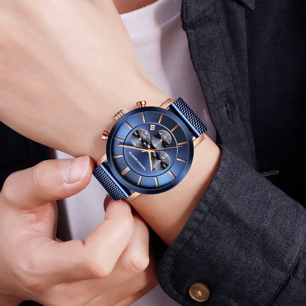 Đồng hồ nam HANNAH MARTIN chính hãng - model HM-120 - chống nước tốt - bảo hành 1 năm | BigBuy360 - bigbuy360.vn