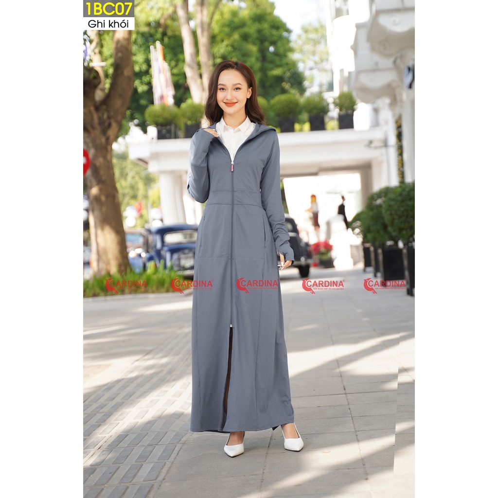 Áo Chống Nắng Nữ 𝐂𝐀𝐑𝐃𝐈𝐍𝐀 2 Lớp Dáng Dài Liền Thân, Chất Thun Lạnh Cao Cấp | BigBuy360 - bigbuy360.vn