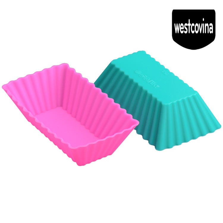 [Hot]☀ Cốc Silicone Làm Bánh Hình Chữ Nhật Có Thể Phân Hủy