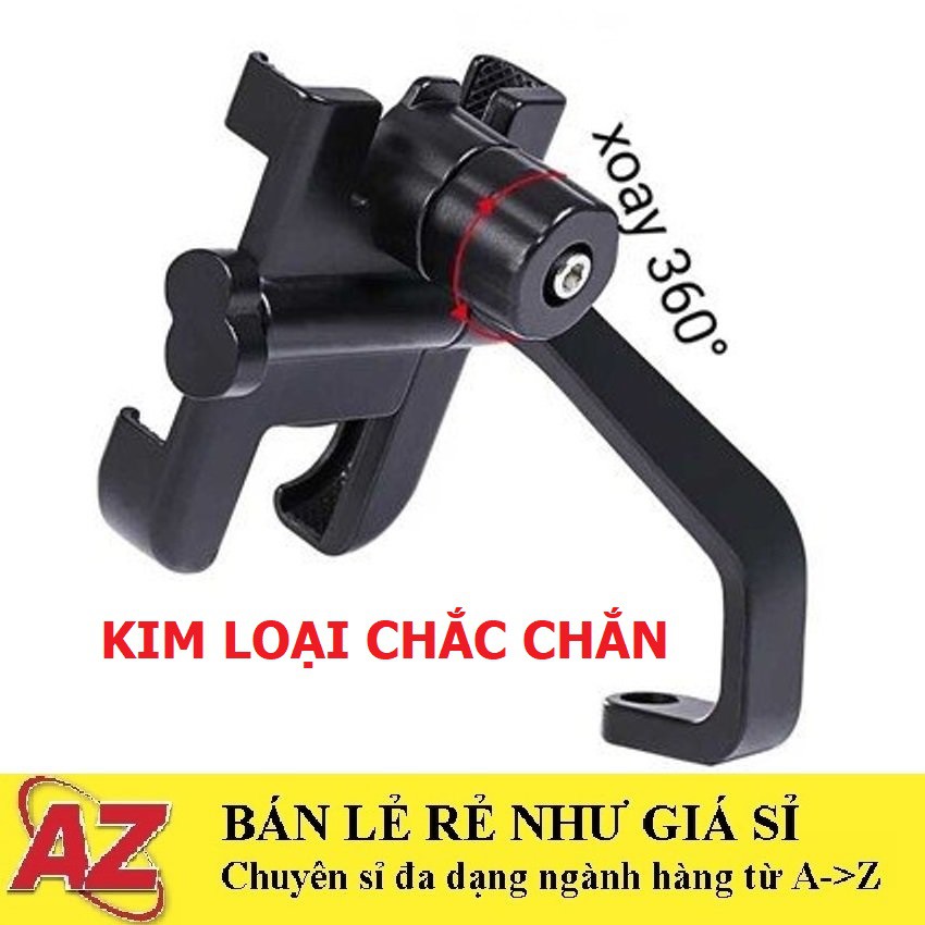 Giá Đỡ Kẹp Điện Thoại Xe Máy Inox C2 Kim Loại Chắc Chắn Chống Rung