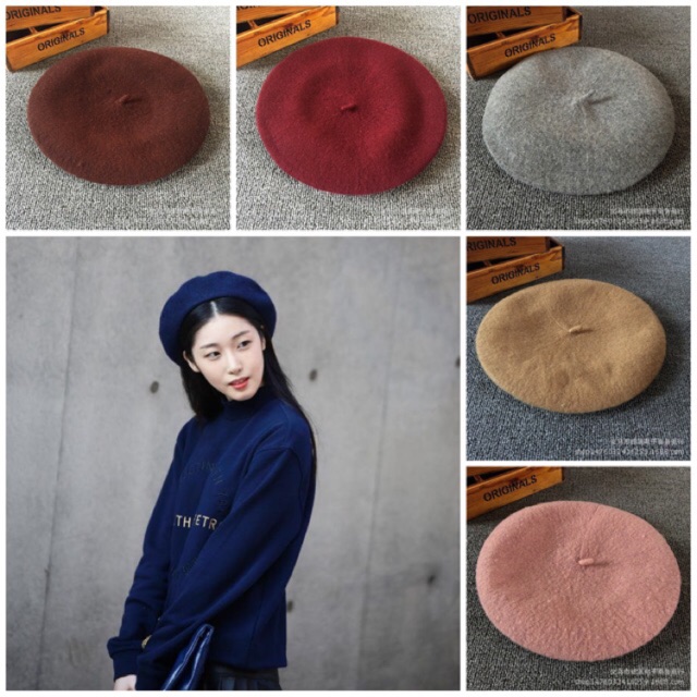 Mũ beret mũ nồi nỉ