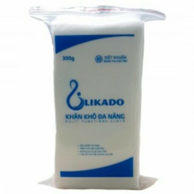 Khăn Khô Đa Năng Likado 300G Kích Thước (15X20Cm)(1 Gói)