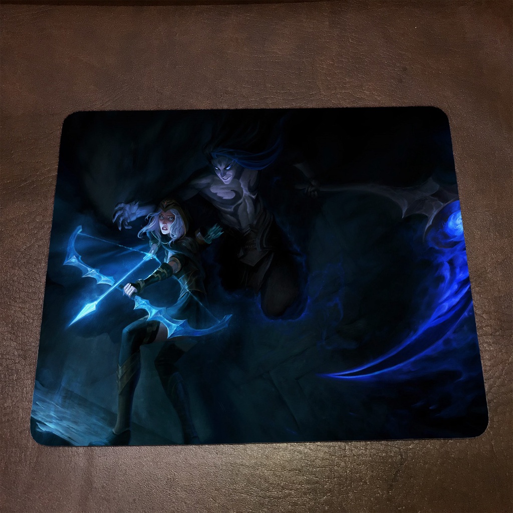 Lót chuột máy tính League of Legends ASHE - Mẫu 2 Mousepad cao su êm ái, nhận in theo yêu cầu