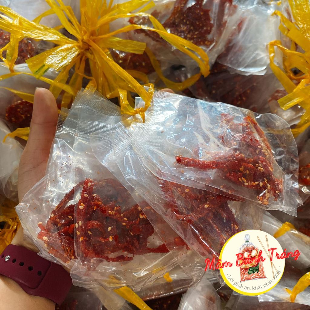 SET 5 bịch mực khô rim xé sợi gói 6k mực tẩm gia vị ăn vặt tuổi thơ - 04100052