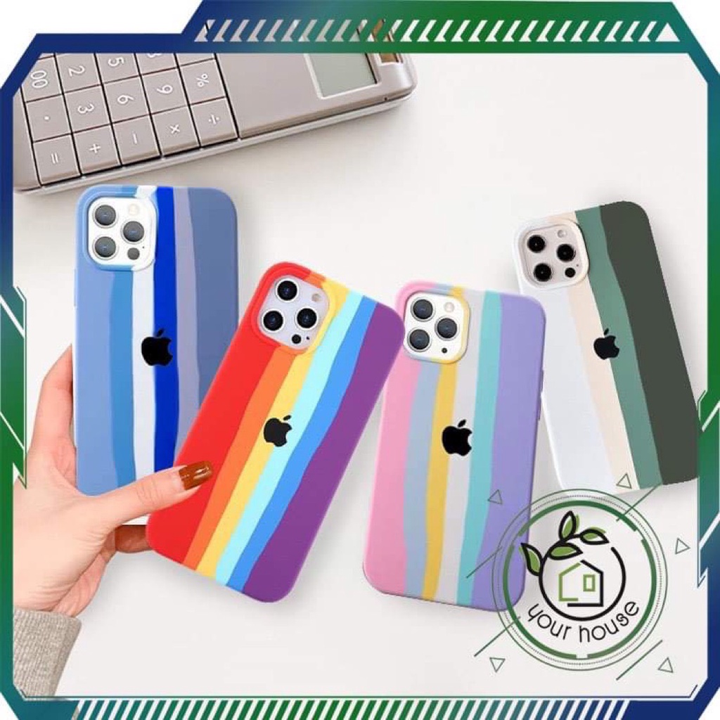 ⚡️ Ốp lưng iphone chống bẩn táo cầu vồng 6/6plus/7/7plus/8/8plus/xr/x/xspromax/11/11pro/11promax/12/12pro