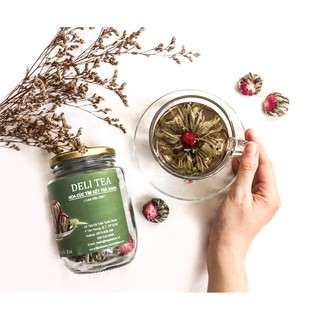 Trà Hoa Cúc tím kết trà xanh