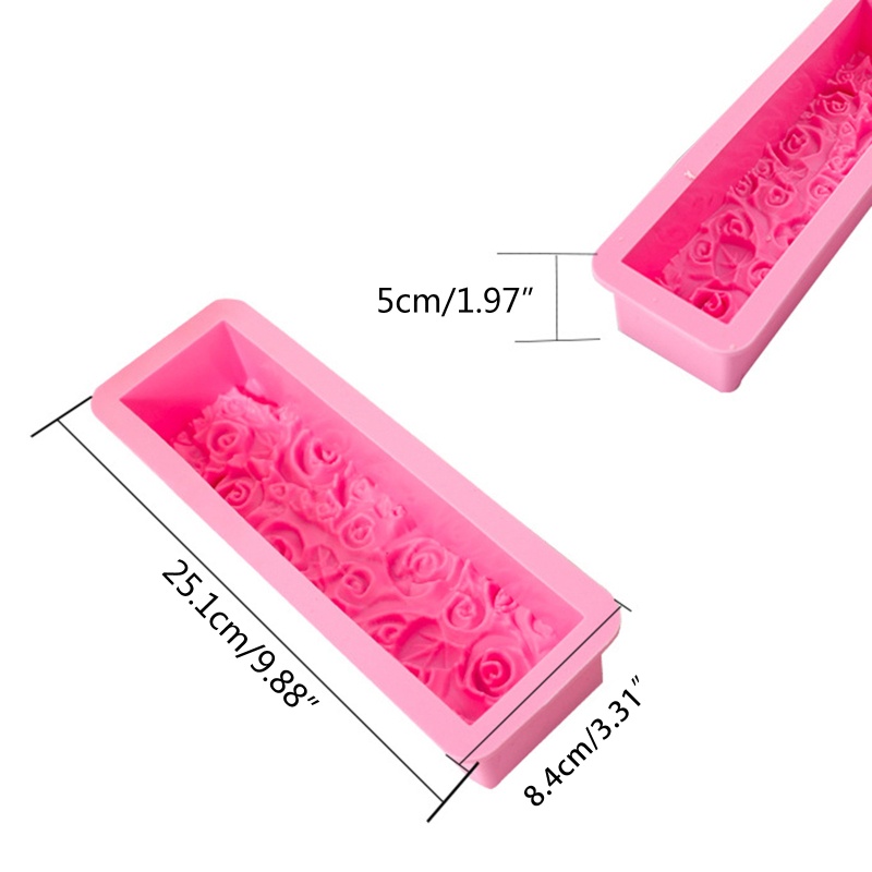 Khuôn Silicone Làm Xà Phòng Handmade Hình Hoa Hồng