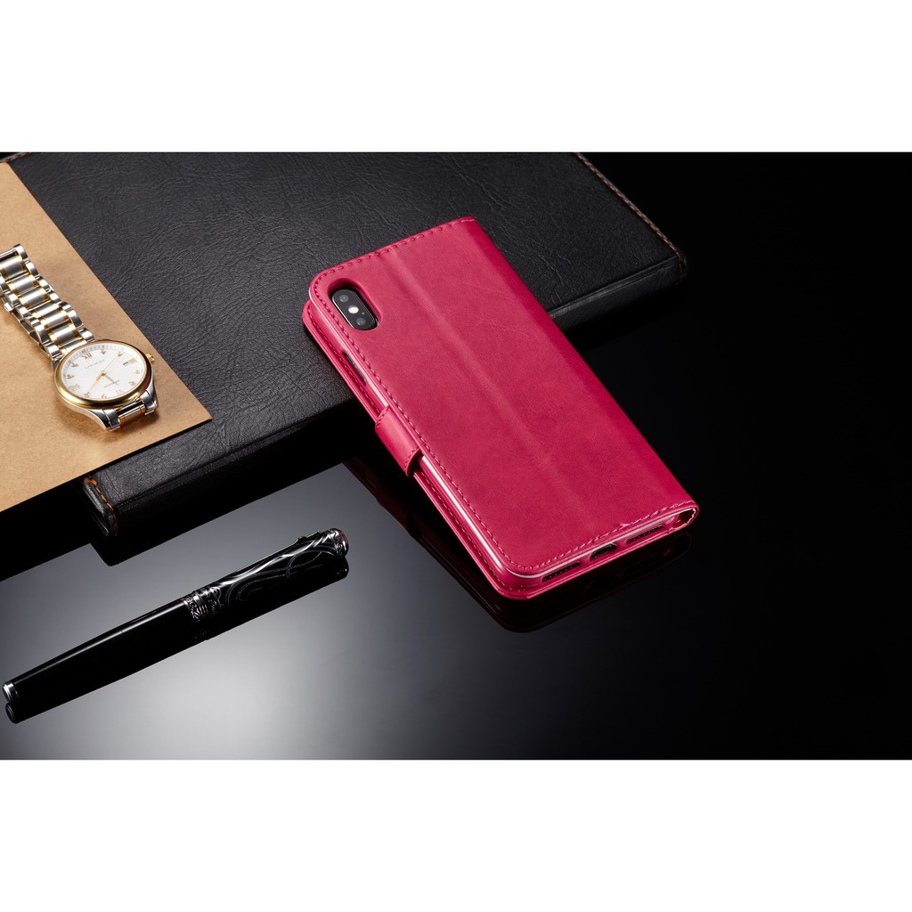 Bao da điện thoại màu trơn sang trọng cho iPhone X/XS XR XS MAX | BigBuy360 - bigbuy360.vn