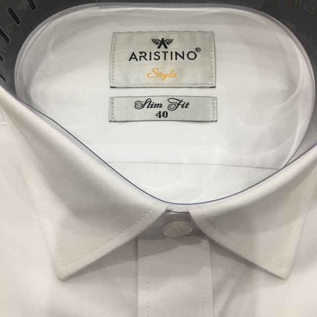 Áo sơ mi ARISTINO dài tay trắng trơn lịch lãm from slim ALS13708