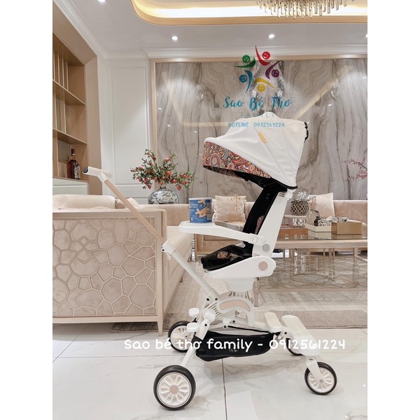 Xe đẩy 2 chiều gấp gọn K9 bản Trung cao cấp kèm bàn ăn