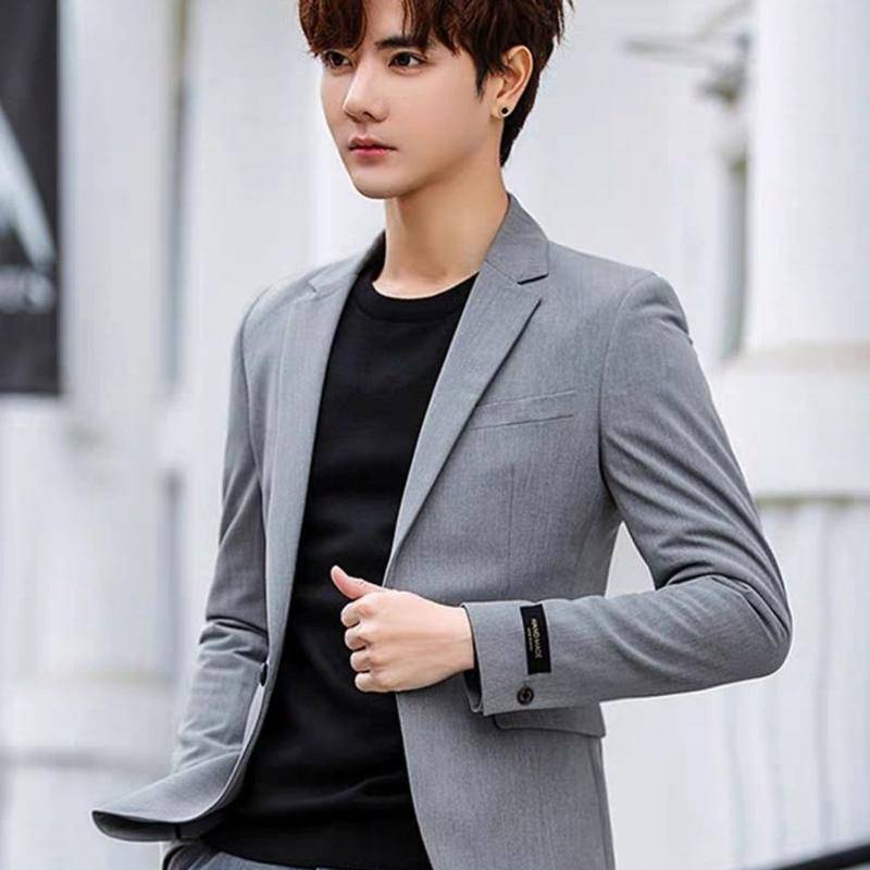 Áo Khoác Blazer Nam Xám,áo Vest Nam Việt Tiến Dáng ôm Thời Trang Lịch Lãm Giản Dị Cho Nam