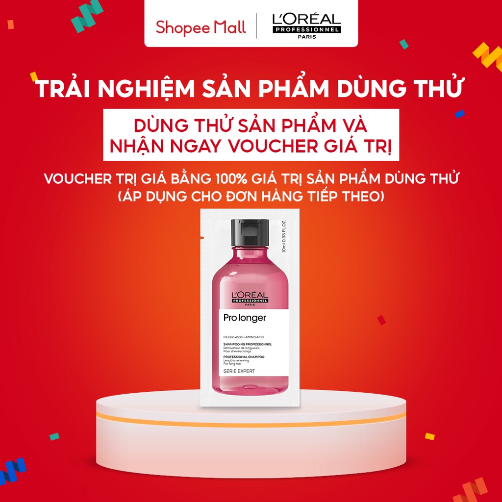 Dầu gội giúp tóc chắc khỏe, giảm đứt gãy và dài hơn L'Oréal Professionnel Serie Expert Pro Longer 10ml