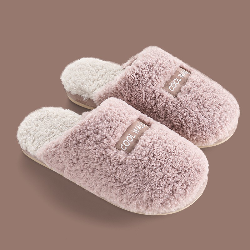 Đôi Dép POSEE PS09046-2 Từ Vải Lông Giữ Ấm Bàn Chân