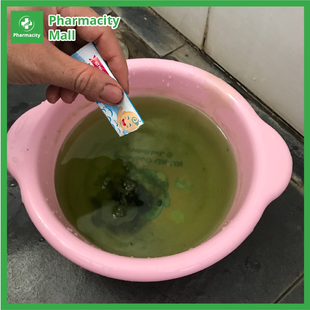 Bột Tắm Nhân Hưng Chính Hãng hộp 30 gói - Giúp trẻ sơ sinh hết bệnh chàm sữa, hăm tã, rôm sảy, mẩn ngứa, mụn nhọt