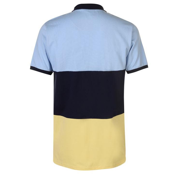 Áo thun nam Pierre Cardin Large Block Polo (màu Sky/Navy/Yellow) + Tặng 1 đôi vớ Hàn Quốc