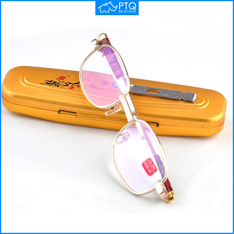 Mắt Kính Đọc Sách Gọng Silicone Chống Trượt + 100 ~ + 400 Độ Bằng Hợp Kim Nhôm Chất Lượng Cao