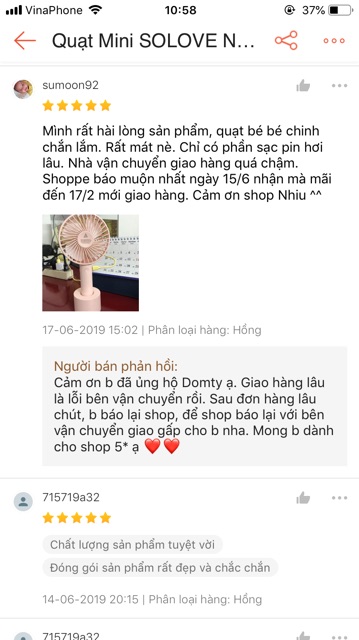 Quạt Cầm Tay SOLOVE N9- Quạt Mini Cầm Tay Tích Điện Du Lịch Cao Cấp Cho Mọi Lứa Tuổi | BigBuy360 - bigbuy360.vn
