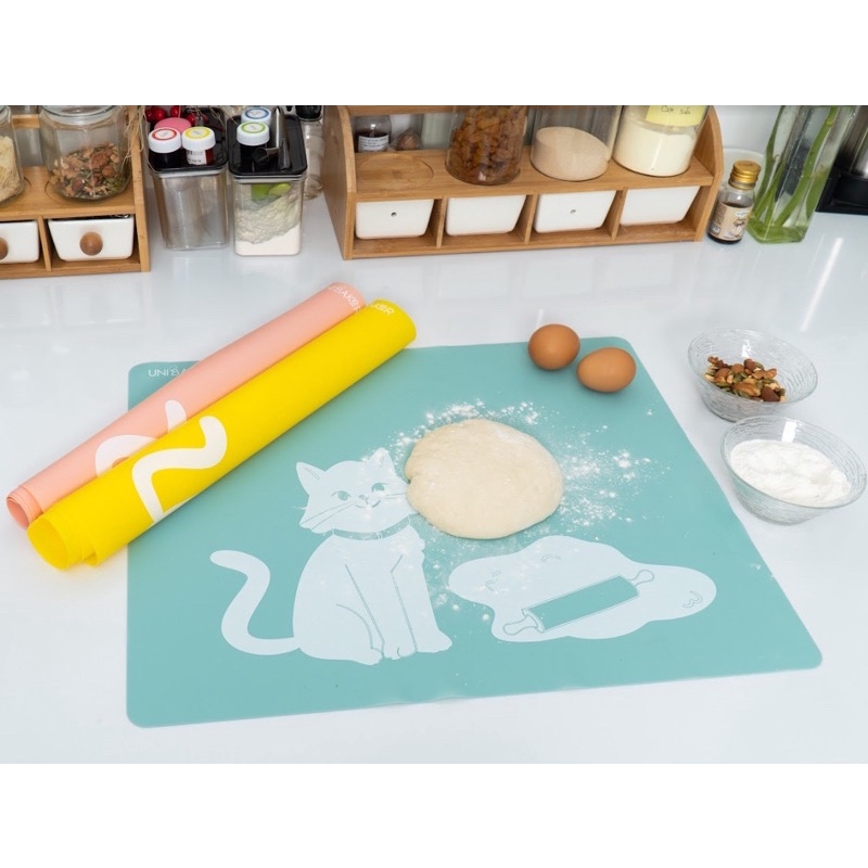 Thảm nhào bột silicon Meow Unibaker 40x50cm / Tấm nhồi bột silicone