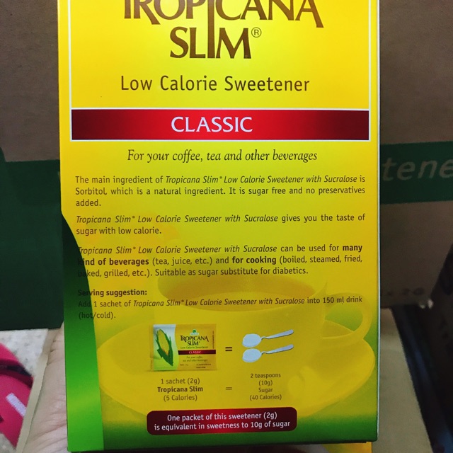 [Mã 77FMCGSALE1 giảm 10% đơn 250K] Đường ăn kiêng Tropicana Slim (Classic) hộp 50 gói (gói 2g) | BigBuy360 - bigbuy360.vn