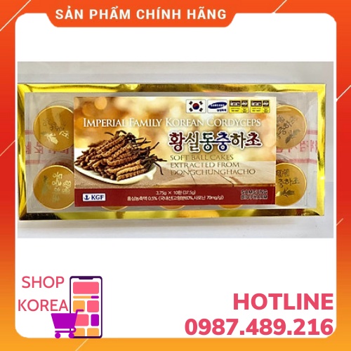 Viên đông trùng hạ thảo Samsung thượng hạng hộp 10 viên