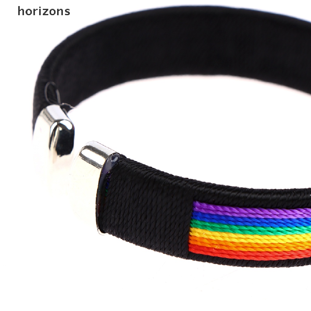 [horizons] Vòng Tay Hở Màu Cầu Vồng Cho Cặp Đôi Lesbians Gays Bisexuals