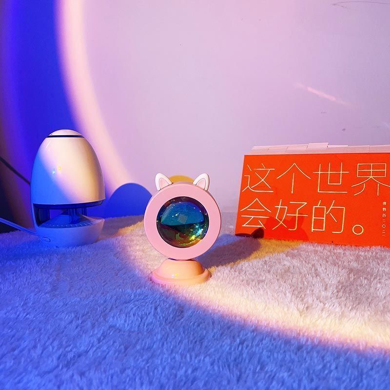 Đèn chiếu hoàng hôn USB tai mèo, vật dụng cần có để chụp ảnh