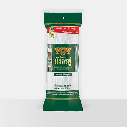 Miến đậu xanh 100% Thái Lan Dragon ADOMA 200g làm miến xào hải sản gia vị ADOMA วุ้นเส้นมังกรคู่