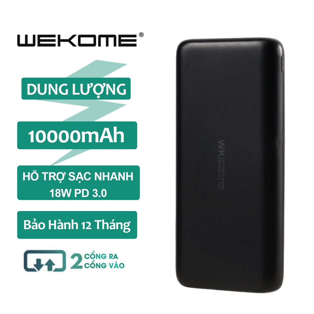 Pin sạc dự phòng WK WB-105 hỗ trợ sạc nhanh 18W PD3.0 dung lượng 10000mAh - Orio