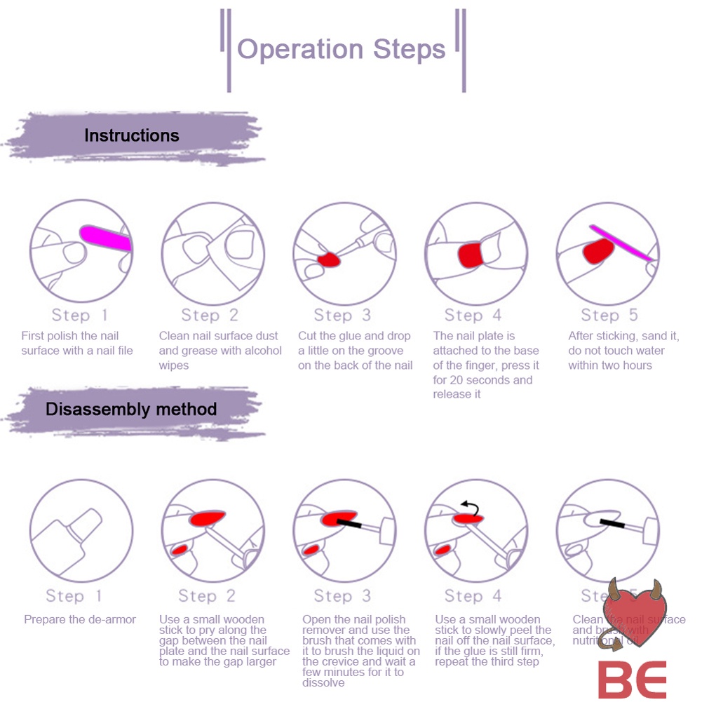 YADORNOS Set 24 móng tay giả dáng ngắn màu trắng trơn bóng phong cách Pháp cho nữ