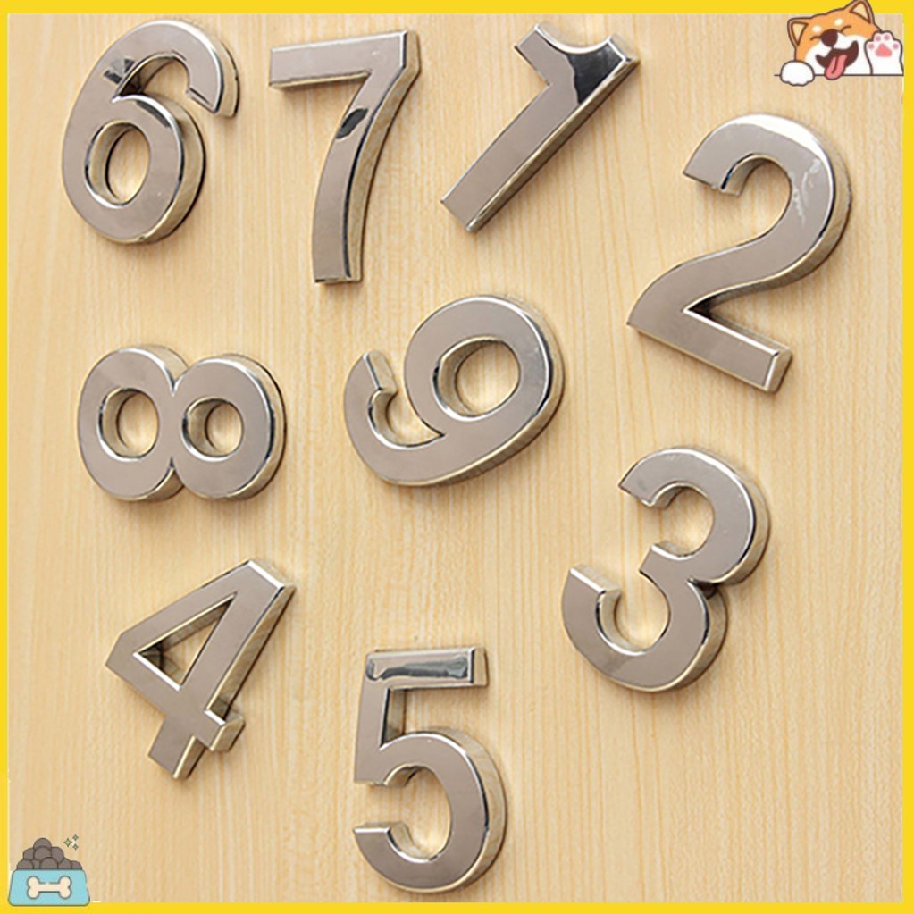 Bảng số gắn cửa từ 0-9 theo phong cách hiện đại cảnh sát