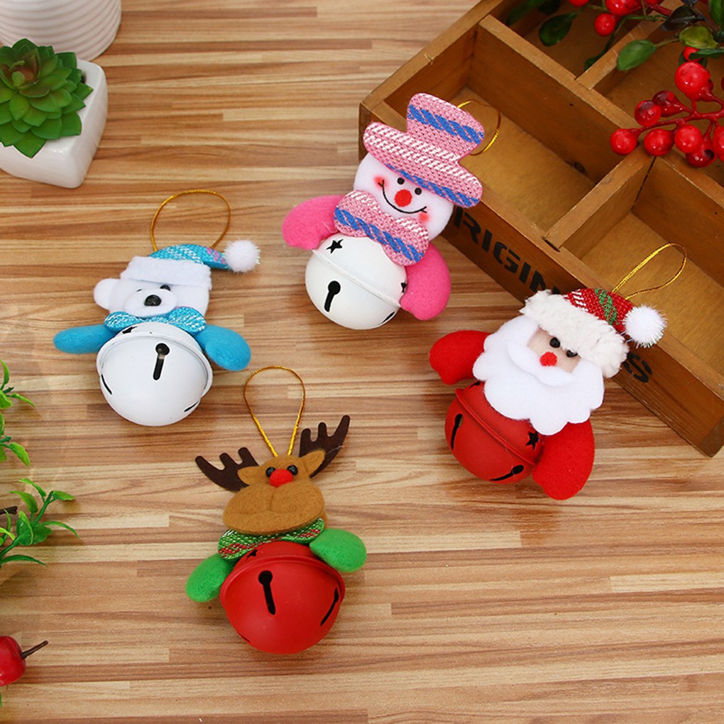 Christmas Decoration Doll Bell Fireplace Door Table New Year Xmas Tree Ornament Hanging Pendant