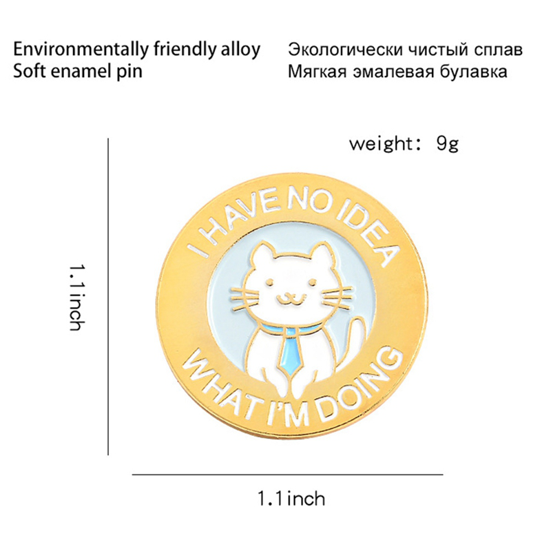 Huy Hiệu Cài Áo Hình Chú Mèo Đáng Yêu