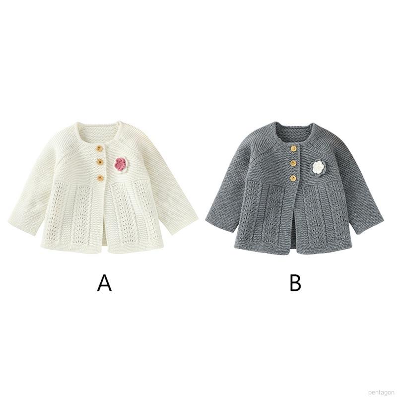 Áo Khoác Cardigan Hoạ Tiết Hoa Cho Bé Gái